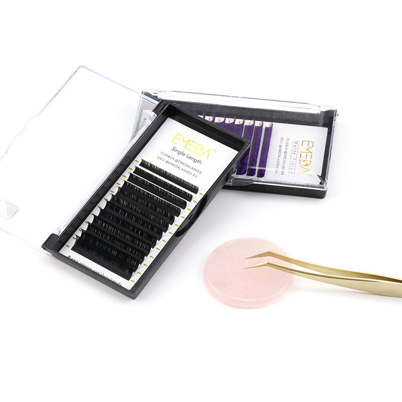 Private label premium silk 0.03-0.25mm thickness single mix length individual eyelash extension YY